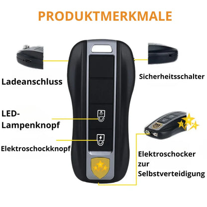 Anti-Angriffs Schlüssel Elektrisch (Lampe, Elektroschocker, Alarm)